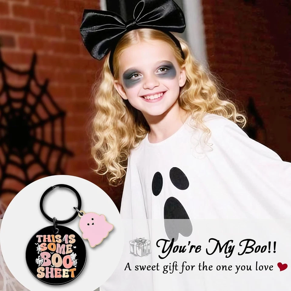 Halloween Keychain Gift for Women Teen Girls Spooky Basket Stuffer Accessories - Image 3 of 4