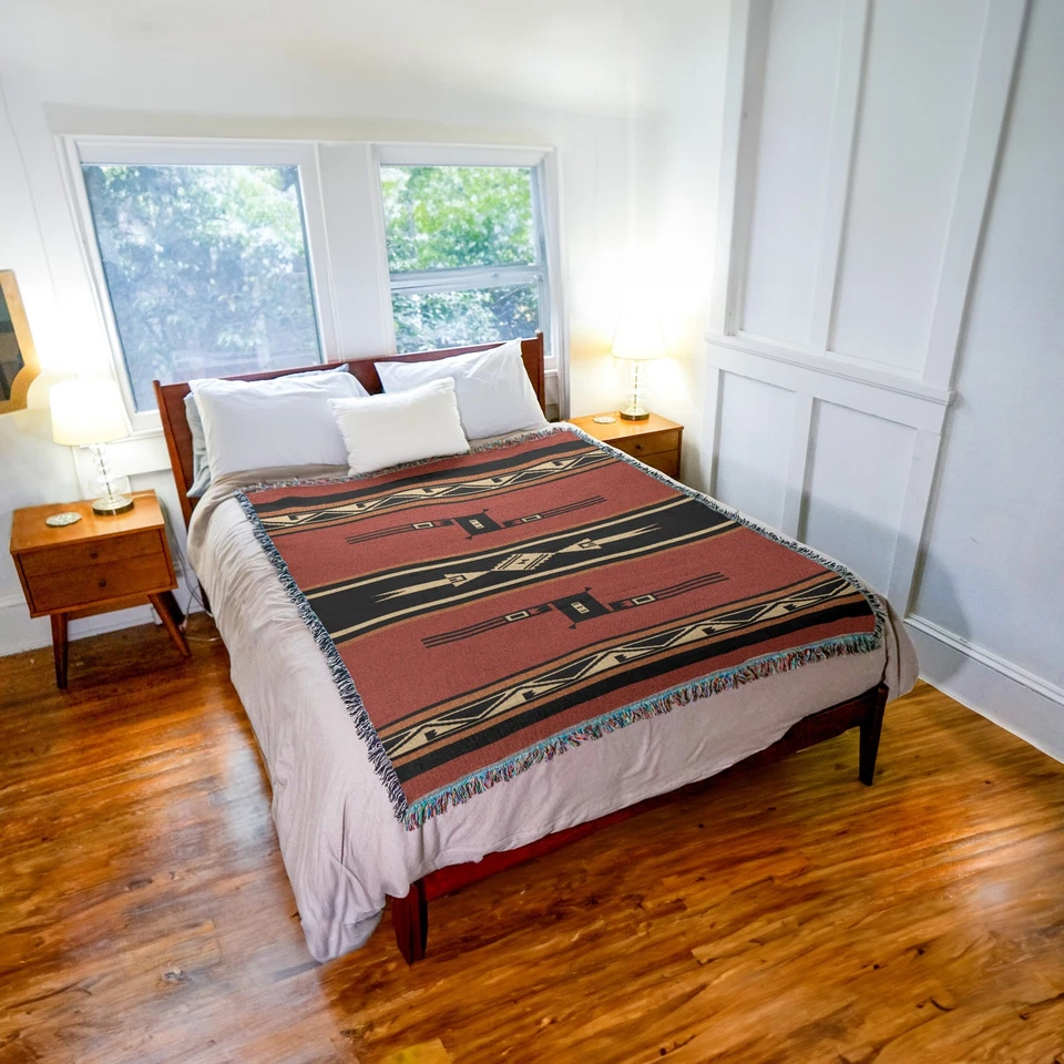 Mesquite Earth Blanket Throw Woven from Cotton - Made in The USA (72x54) - Image 3 of 4