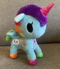 Tokidoki Rainbow Unicorn Pixie Blue Plush Velour Stuffed Animal Aurora