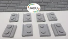 (D7 /17/3) LEGO 8x 32028 Plate with Guide Rail 1x2 New Light Grey