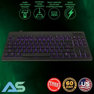 Razer BlackWidow V4 Low Profile TKL HyperSpeed Gaming Keyboard | Yellow Switches