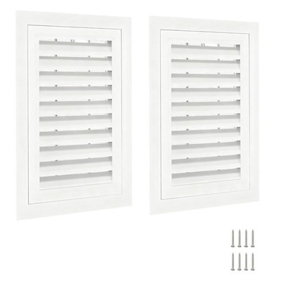 2pcs 12'' x 18'' Premium Aluminum Gable Vents with Screen, Paintable Design -Id...