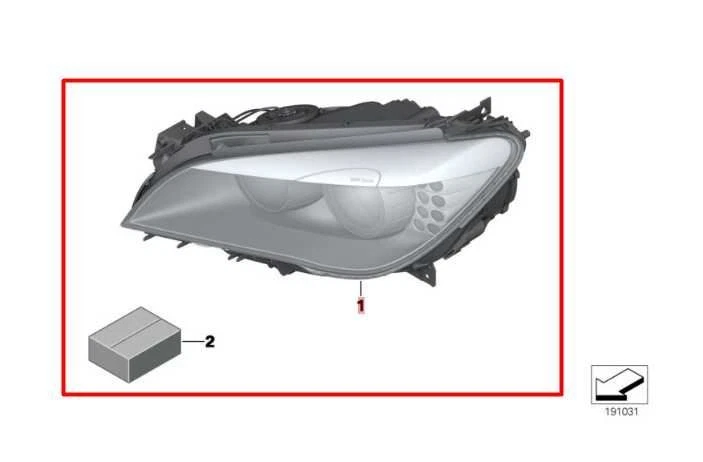 10-12 BMW 750Li xDrive Front Driver Left Side Bi-Xenon HID Headlight Lamp *ReaD* - Image 2 of 4