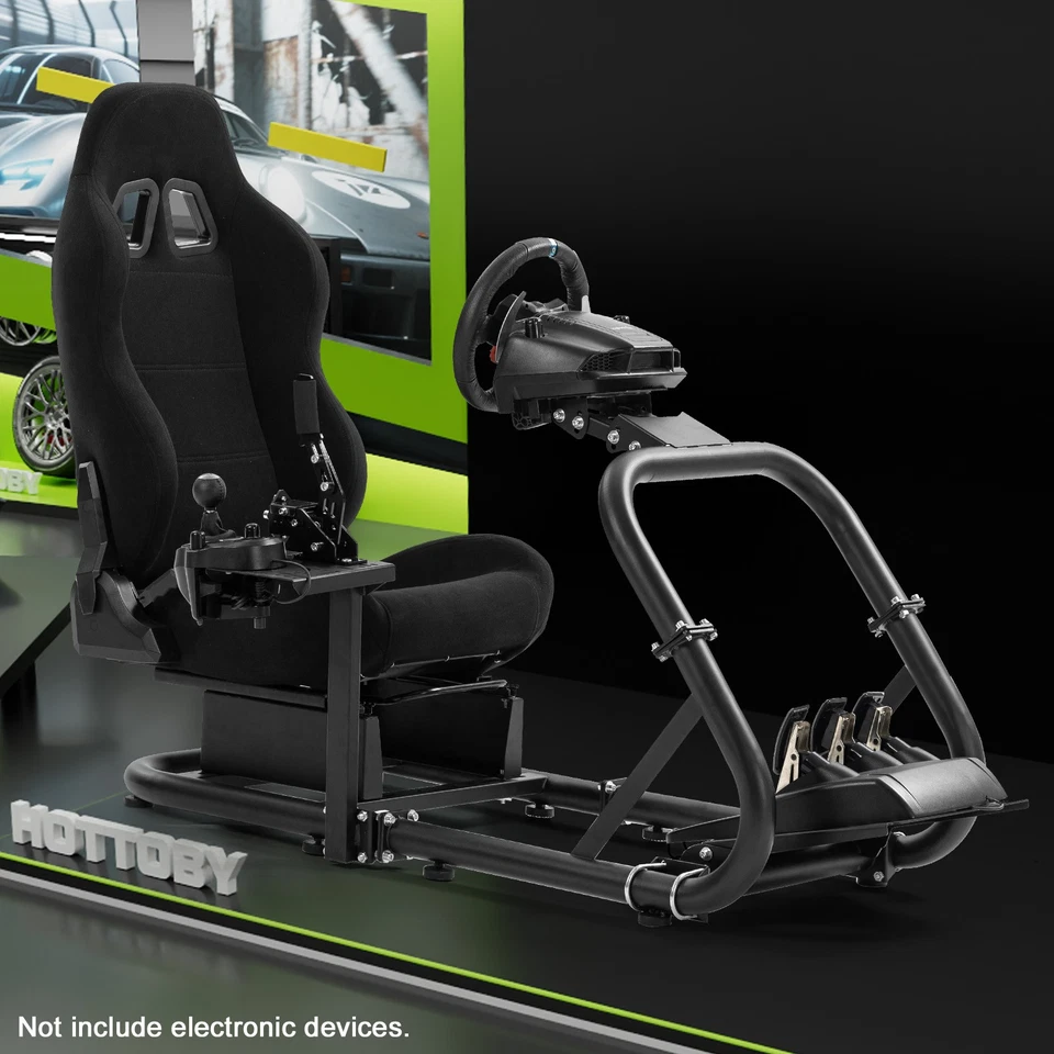 Hottoby Racing Simulator Cockpit mit Gaming Sitz Fit Logitech G923 Thrustmaster