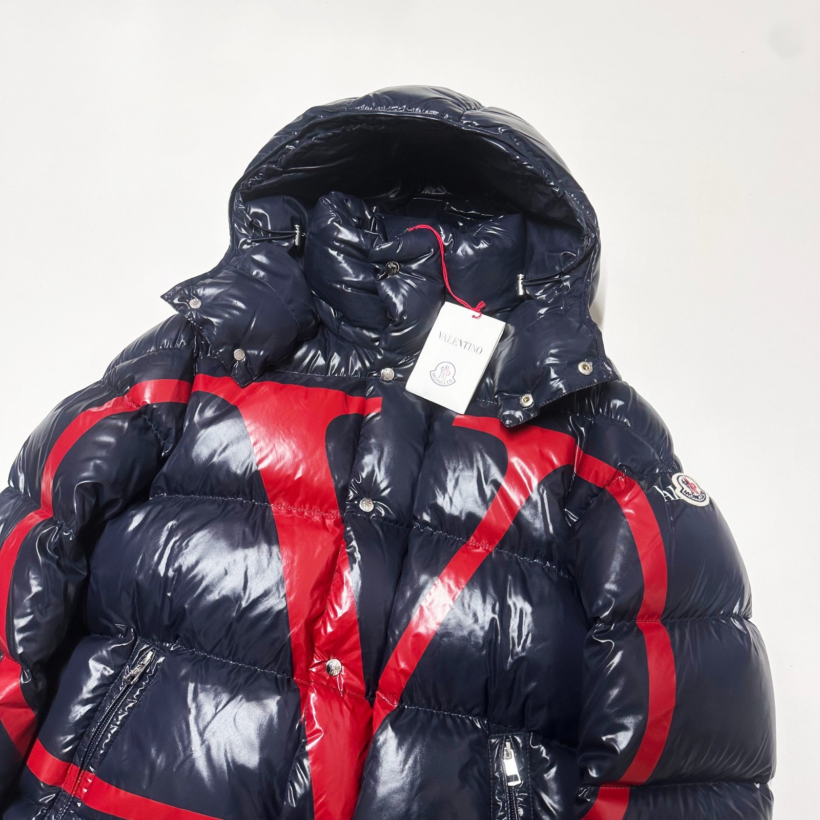 MONCLER X VALENTINO SIZE S XS NAVY JACKET MENS PUFFER DOWN 0 1 MAYA BLUE SMALL image 3