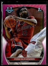 2022-23 Bowman University Chrome Pink Posh Alexander St. John's Red Storm #64