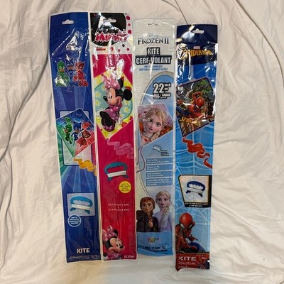 Kids Kite Lot Disney Marvel Spider-Man Frozen Elsa Minnie Mouse PJ Masks Set