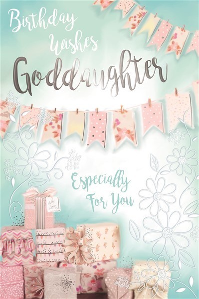 Birthday Wishes Goddaughter Card. 23x15cm