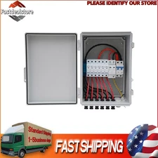 6-String Solar PV Combiner Box New 15A Circuit Breaker For Solar Panel System