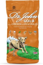 Dr John Gold Dry Dog Food 15kg Chicken with Vegetables Adult Working Dogs 1.59 per kilo