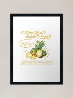 Costa Ricas süße Ananas gerahmtes gerahmtes Wandbild Poster Leinwanddruck Bild