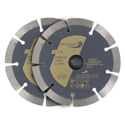 PRODIAMANT Set 2 Diamantscheiben Größe 125 mm Beton Stein Ziegel