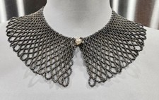 1950s BAAR  BEARDS TOP HIT CREATIONS Mercury Glass Beaded Lace Collar Italy