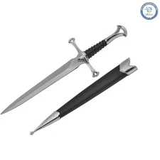 Intricately Designed Medieval Sword - 8-Inch Blade, Stainless Steel & Scabbard