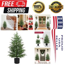 Beautiful 4FT Norfolk Pine Faux Tree - Ideal for -Round Festive Ambiance