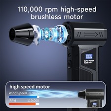 110000RPM Turbo Blower Jet Fan Violent Turbofan Brushless Motor Rechargeable ukj