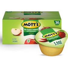 UPC 014800002126 product image for Mott's No Sugar Added Applesauce, 3.9 Oz, 36ct, Good Source Of Vitamin C | upcitemdb.com