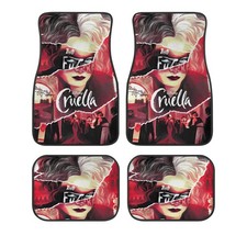 Cruella Car Floor Mats Disney Villain Auto Accessories Movie Fan Gift For Her