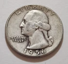 1956 Washington Quarter • 90% Silver • Circulated • X119