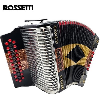 Rossetti PRO Series GCF 31 Button Diatonic Accordion Volcano + Straps, Hard Case