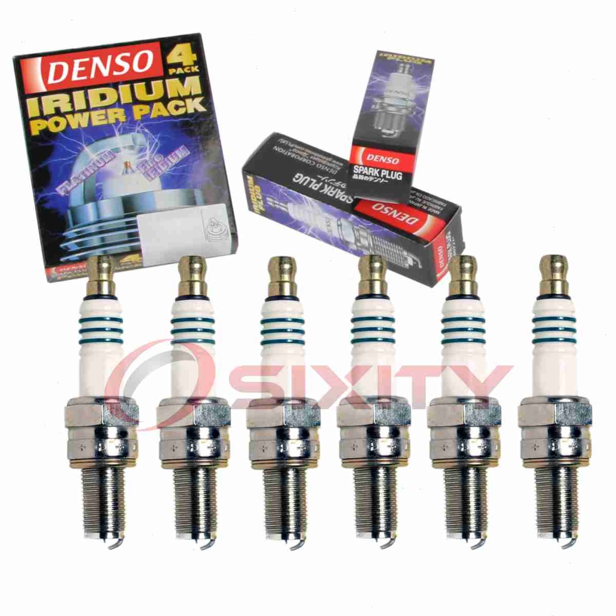 6 pc DENSO 5365 Iridium Power Spark Plugs for IU24A 4218 Ignition Wire tx