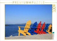 Calvendo Puzzle Colorful Chairs On The Beach, Canada | 1000 Pieces, Finished Siz