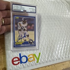 Anthony Carter Autograph Card PSA Authentic Auto Original 1989 Score Football MN