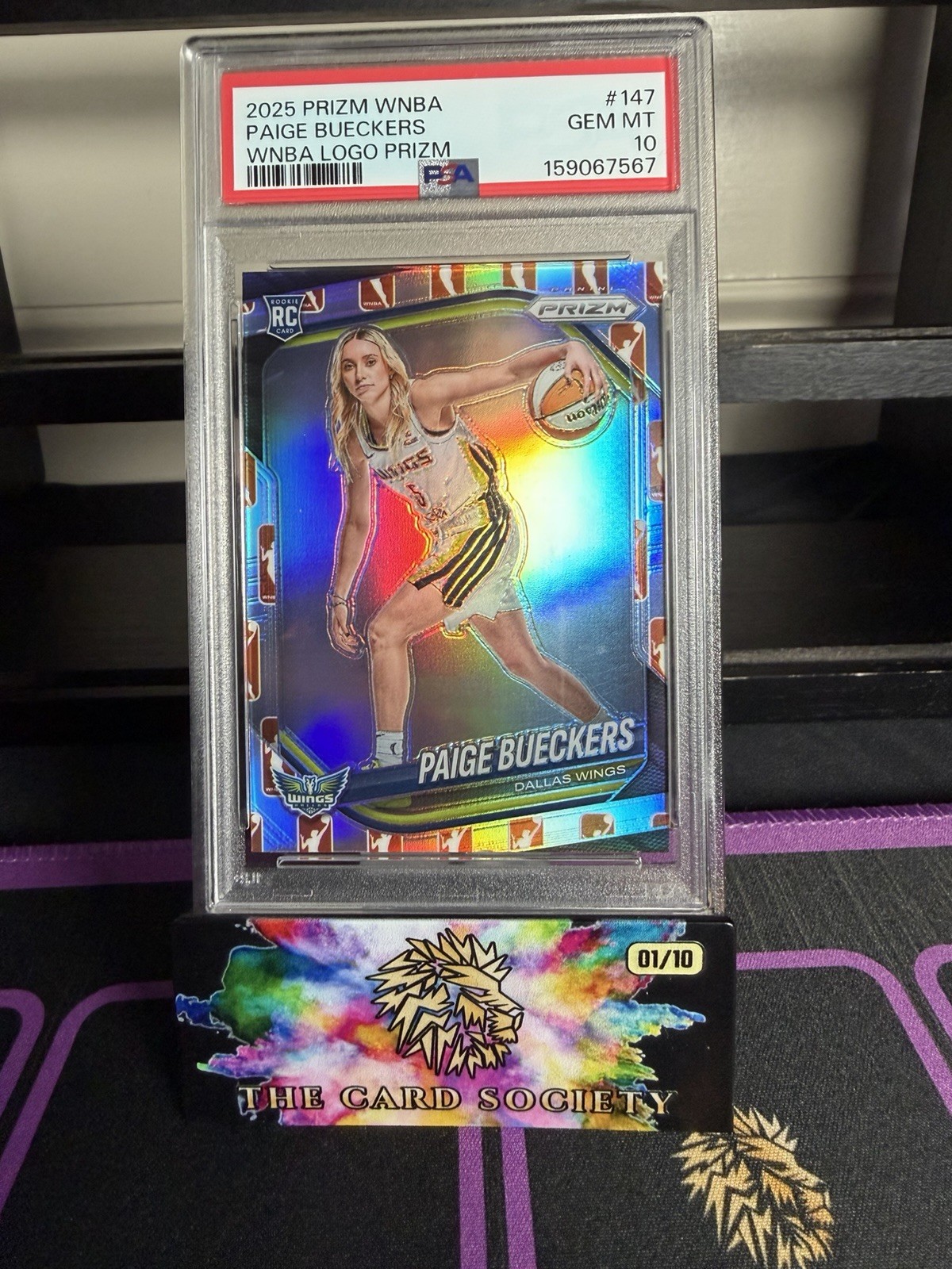 2025 Panini Prizm Paige Bueckers RC WNBA Logo RC PSA 10 