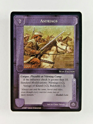 Asdriags - Middle Earth CCG card (1997 ICE) MECCG Against The Shadow ATS LotR