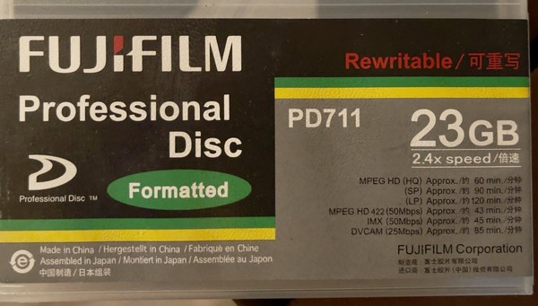 discos FUJIFILM profesional disc PD711 HDCam