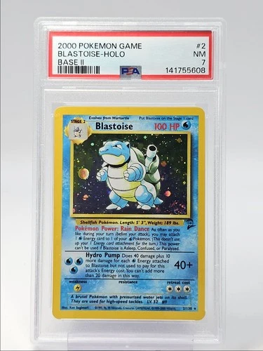 BLASTOISE 2000 POKEMON GAME BASE II RARE HOLO 2/130 PSA 7 Q4374