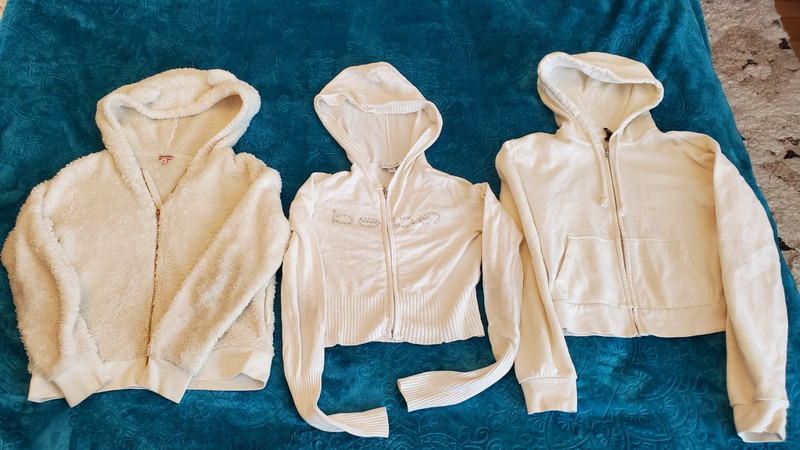 3 pc lot Sz s-M Juicy Couture Bebe Divided H&M Hoodies shirts tops b2