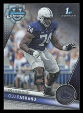 2023 Bowman University Chrome #122 Olu Fashanu Penn State Nittany Lions