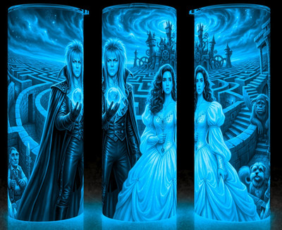 Glow in the Dark Labyrinth 80sDavid Bowie - Jennifer Connelly Cup Mug Tumbler