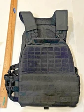5.11 Tactical 56100 Tactec Plate Carrier Vest - Black w/Patches