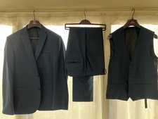 NEXT Tailoring Blue 3 Piece Slim Fit Suit 38"L Chest 34W 33L Long