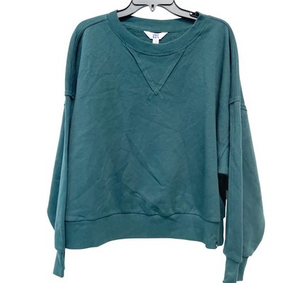 JoyLab Women's Dark Green Oversized Fleece Pullover Sweatshirt Size XL