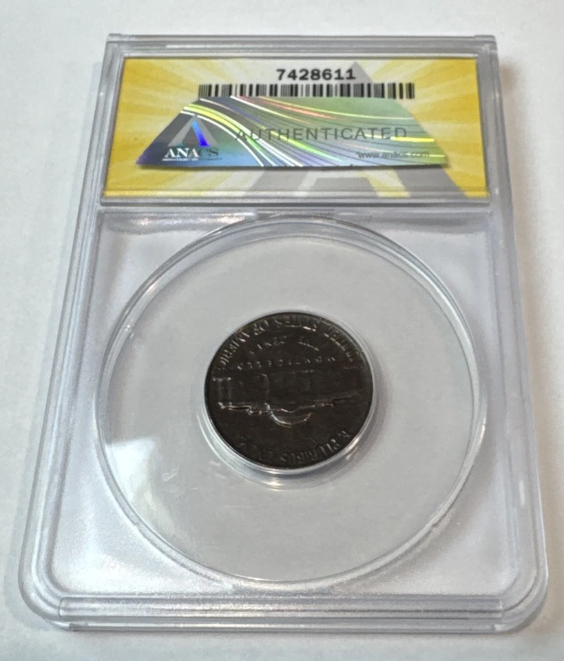 Error 1958 Jefferson Nickel ANACS MS65 "Black Beauty" Improper Alloy Mix 5c  - Image 4 of 4