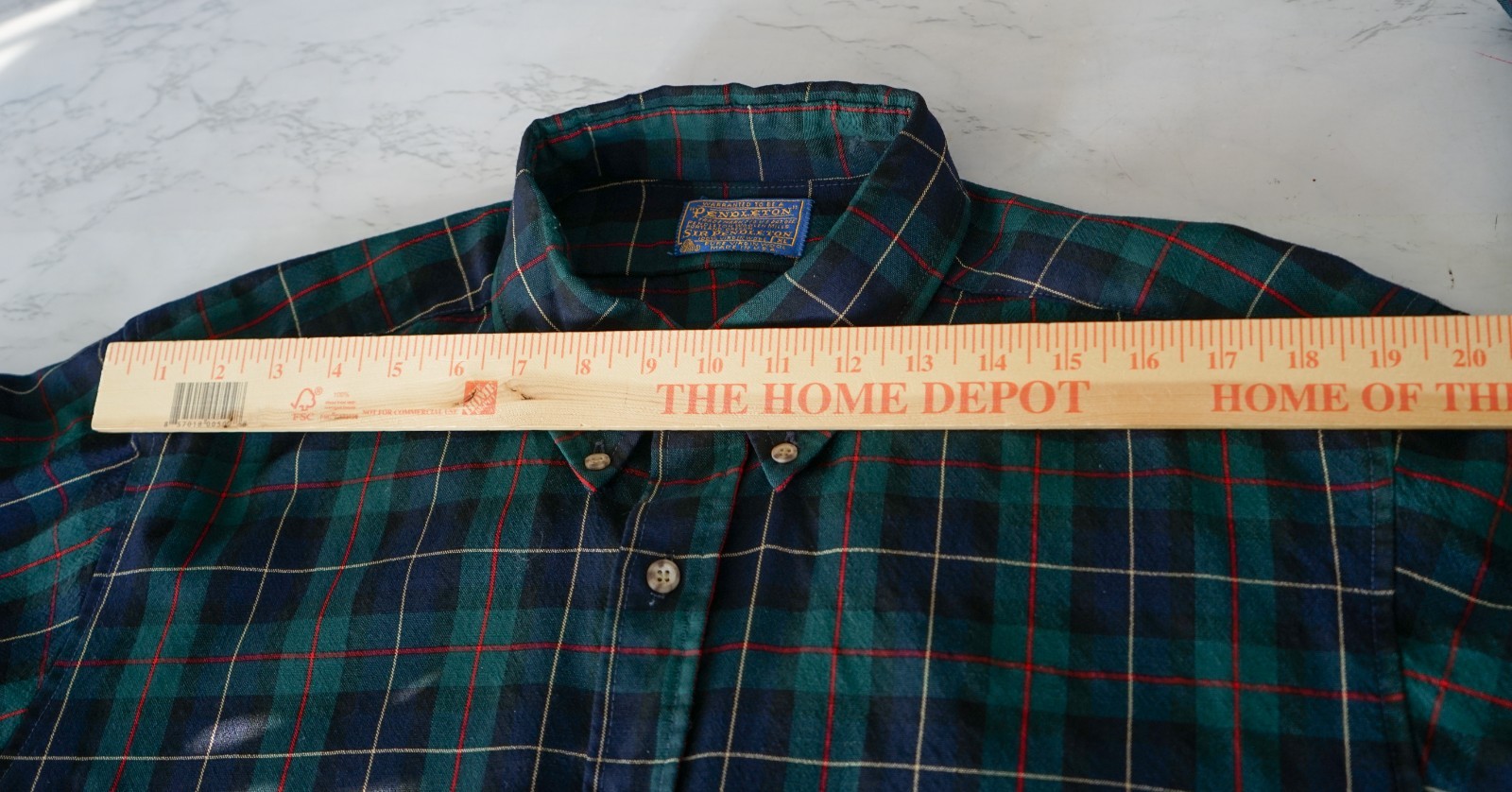 Pendleton Men Wool Plaid Windowpane Button Up shi… - image 8