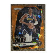 Panini 2022-23 Prizm Peyton Watson Denver Nuggets Orange Ice Prizm #133