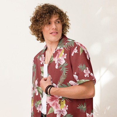 Ichiban Hibiscus Hawaiian Shirt Like a Dragon Infinite Wealth Tropical