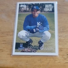 Topps 1996 Topps Johnny Damon #215 Kansas City Royals Rookie MLB Baseball Card. rookie card picture