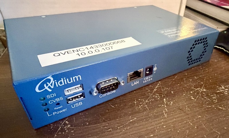 QVIDIUM QVEnc-SDI ENCODERI includes Composite & S-Video, SDI,HD-720p1080i @50/60