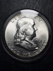 1961-P BU unc Franklin Silver Half Dollar in capsule