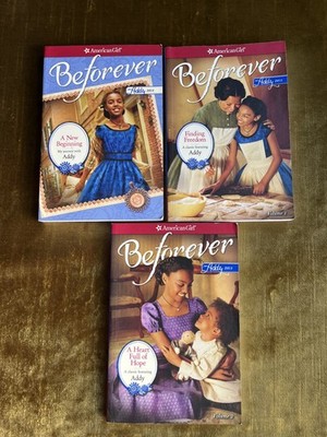 American Girl Addy, Beforever 3 book set Finding freedom, Heart full of hope...
