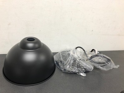 Worth PKN-7363-8090 Matte Black Pendant Light Kit with Dome Shade