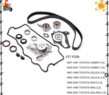  Timing Belt Kit with Water Pump Compatible with 1987-2001 Toyota Camry Celica 