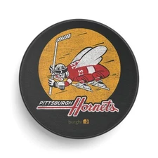 Pittsburgh Hornets Burghr Pennsylvania Hockey Puck