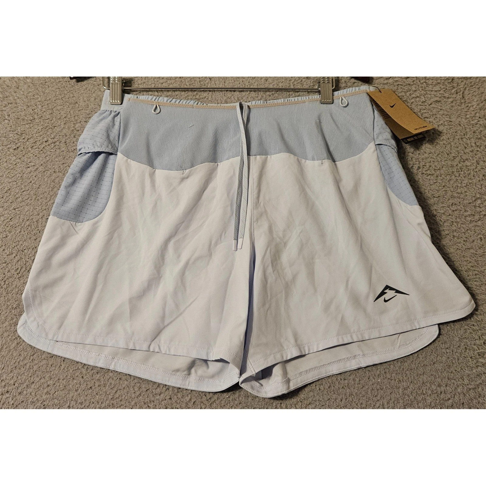 Nike Trail Dri-FIT ADV Mens 5 Inch Running Shorts Blue White HJ3572-085 Size M