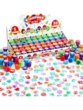 Joyfy 50-Piece Assorted Self-Inking Stamps for Kids' Parties and Gifts